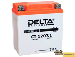 АКБ DELTA CT 1207.1 YTX7L-BS (114 х 71 х 131)