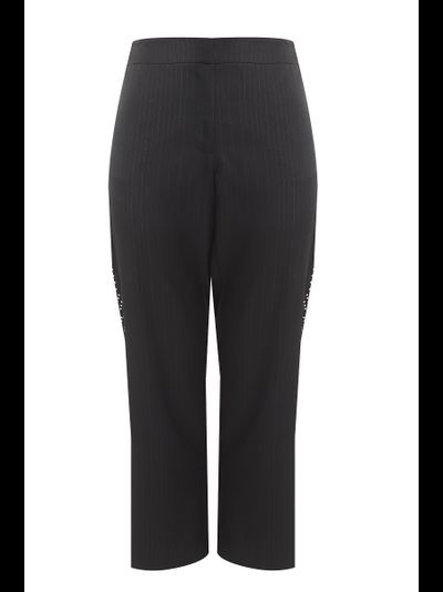 Женские нарядные брюки декорированные стразами