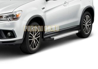 Порог-площадка Silver AutoMax для Peugeot 4008 2012-