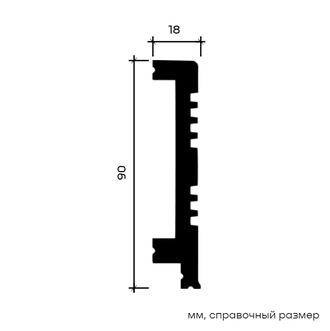 Плинтус 6.53.705 - 90*18*2000мм