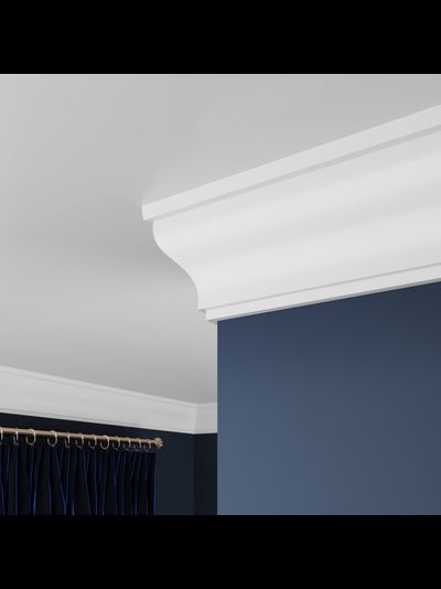 Потолочный карниз Ultrawood CR0023, из ЛДФ-декора, под покраску, 2.44 м.