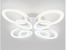 Ambrella св-к св/д управл. люстра 134W(10050lm) 2K-4K-6K 620x620x120 пульт ДУ белый FA4493/4+4 WH