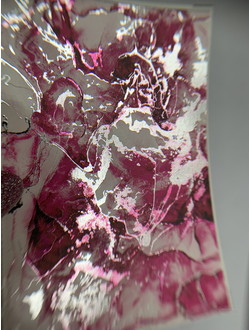 Слайдеры фольгированная акварель Alcohol Ink NF-016 SILVER