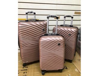 Комплект из 3х чемоданов Kaiwei abs S,M,L пудровый