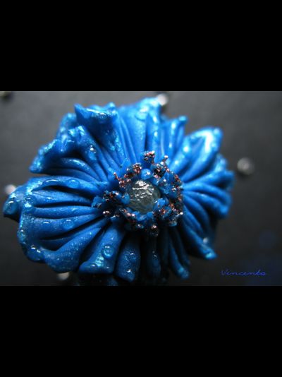 Синее кольцо &quot;Цвет Волшебства&quot; - необычное кольцо от Винсенто