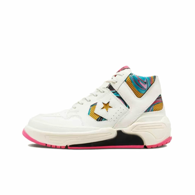 Converse Weapon Cx 90S Marbled белые высокие с розовым A00437C фото