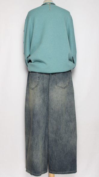 Джинсы "ШИРОКИЕ" серо-голубые р.32-42 (от 48 до 58)