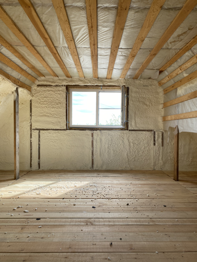 Утепление мансарды пенополиуретаном