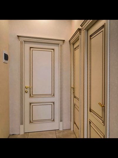 PORTE RICHI (Беларусь). АРБАТ, ЛУЧИАНА (Л32), Ral 9010/ ПАТИНА ЗОЛОТО. ПОЛОТНО ГЛУХОЕ