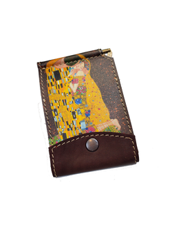 Портмоне-зажим с принтом "Поцелуй"