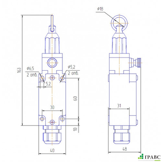 Аварийный тросовый выключатель АТВ-0304