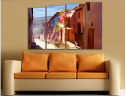 Модульная картина "Прекрасные улочки"