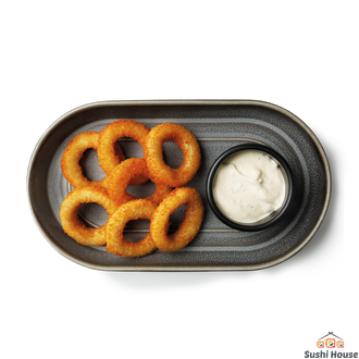 Луковые кольца 7 шт. + чесночный соус