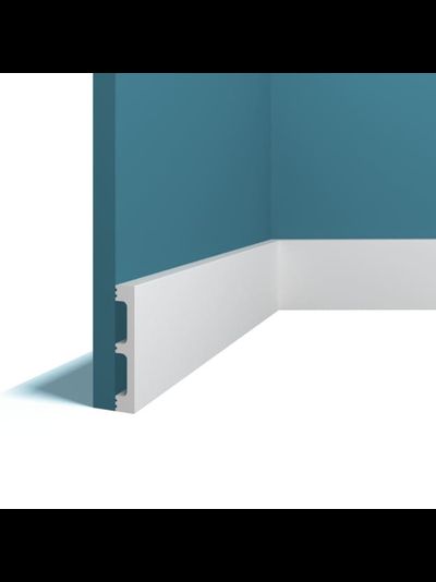 Плинтус напольный Перфект Plus P88, из дюрополимера, влагостойкий, под покраску, 2 метра