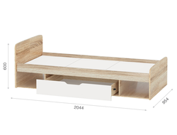 Кровать 90 Дуб Сонома