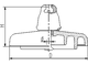 Изоляторы линейные подвесные с увеличенным вылетом ребра ПСВ-160А, ПСВ-210А