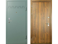 Металлическая дверь с порошковым напылением и отделкой ламинатом. Модель ДК34
