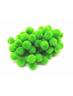 Помпоны декоративные, 10 мм зеленый (упаковка 90 штук)