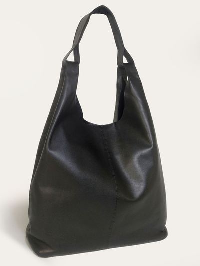 (АРТИКУЛ: 9969/1/8) СУМКА-МЕШОК ЖЕНСКАЯ, БОЛЬШАЯ, НАТУРАЛЬНАЯ КОЖА, ЧЕРНАЯ, БЕЗ ПОДКЛАДКИ, С МЕШКОМ-ВСТАВКОЙ ВНУТРИ, ЧЕРЕЗ ПЛЕЧО *