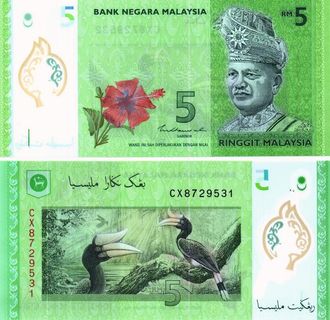 Малайзия 5 ринггит 2020 г. (Пластик)