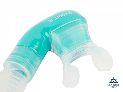 Маска для дайвинга с трубкой Sargan "БАТТЕРФЛЯЙ-М" бирюз. силикон