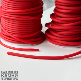 Шнур каучук матовый, цвет и размер в ассортименте, цена за метр