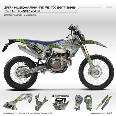 Наклейки на мотоцикл GR7 ГР7/ HUSQVARNA TE FE TX 2017-2019,  TC FC FS 2017-2018 #5782