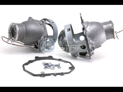 Комплект Hella 3R H7 с рамками для замены штатных ксеноновых / галогенных линз автомобиля Mitsubishi Pajero 4 (2006 - 2014)