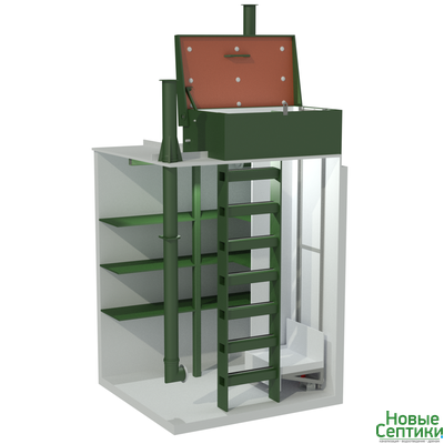 Погреб пластиковый ПП 1 Long с грузоподъемным механизмом