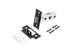 Защелка АЛЛЮР АРТ L45-8-P BL матовый черный пластик торц.планка 25мм б/ручек [54762]