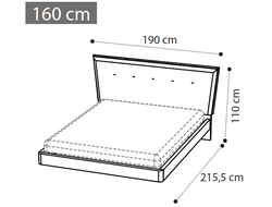 Кровать "Urano" 160х200 см