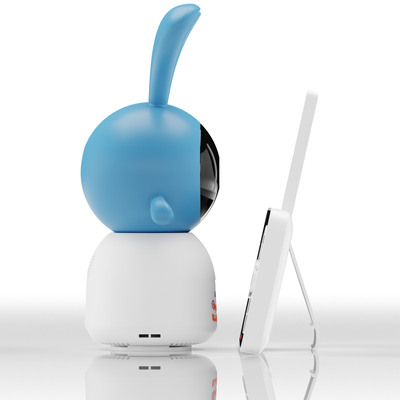 Комплект Ramili Baby RV100KROSH Крошик, Малышарики, Wi-Fi моторизированная видеоняня с креплением + монитор с диагональю 12,7 см., интерком, DVR, 2k (3Mpx)