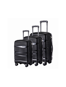 Комплект из 3х чемоданов Somsonya Air Полипропелен S,M,L Черный