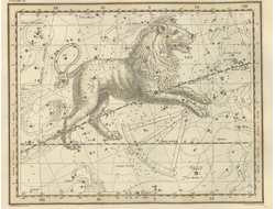 Картина обогреватель, фото старинной Карты созвездий Лев