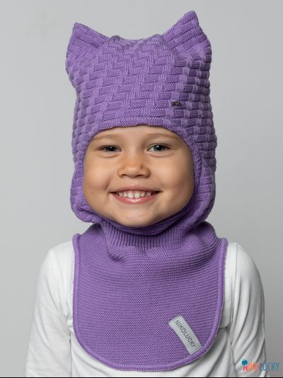 Шапка-шлем 24201-05 х/б подклад, фиалковый 52-54