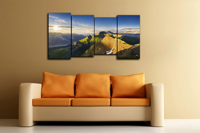 Модульная картина "Рассвет на горе"