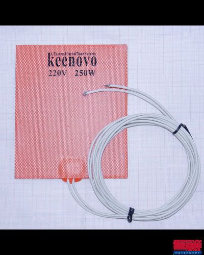 Гибкая нагревающая пластина 250 Вт 220 В (127х152) Keenovo (3М скотч, без термодатчика)