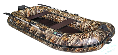 Лодка ПВХ Pelican Гавиал Гребная 260НТ Classic Камуфляж с бронёй 23см и рымом с роликом