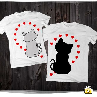 Парные футболки "Кошки" 123
