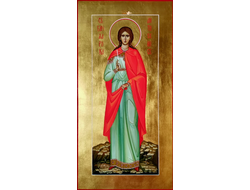 Марина (Маргарита)  Антиохийская, Святая великомученица. Рукописная мерная икона.
