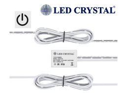 Выключатель на КАСАНИЕ с диммером для дерева/стекла 12V/60W, 24V/96W, 5А, IP20, белый  LS08-WTD  Led Crystal
