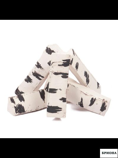 Керамические дрова для биокамина SteelHeat березовые четверики 5 шт