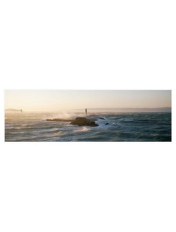 Постер Шторм у мыса Мистраль "Coup de Mistral force 10" Жиля Мартен-Раже Art Boat/OE 339.03.355MC 33x95см в коричневой рамке с веревкой