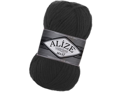 SuperLana Maxi (Alize) цвет № 60 черный