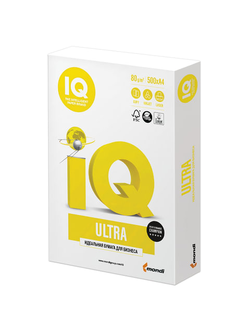 Бумага офисная IQ ULTRA, А4, 80 г/м2, 500 л., марка А, Mondi, белизна 168%