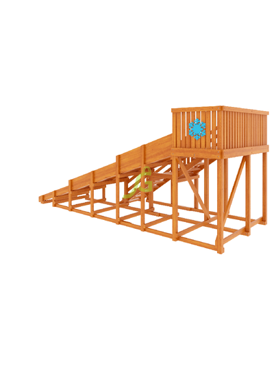 Детская деревянная зимняя горка Snow Fox, скат 5,9 м