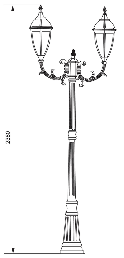 Светильники садово-парковые серии California L bg