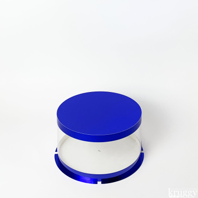 Коробка для торта JUST. Синяя. Диаметр 25 см, Высота 13 см, Упаковка 10 штук