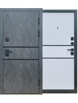 Диамант ОНИКС 91 Бетон темный\Белый эмалит