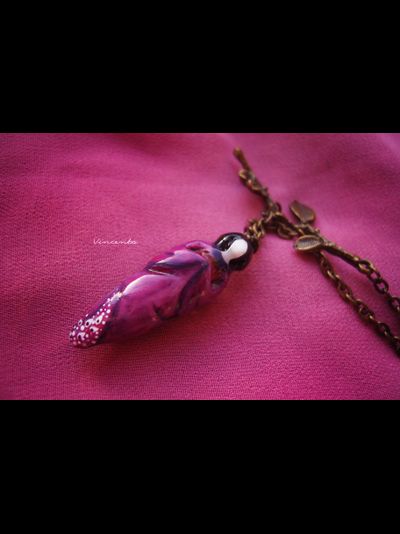 &quot;Вальс магнолии&quot;, комплект украшений из фарфора (серьги и подвеска)